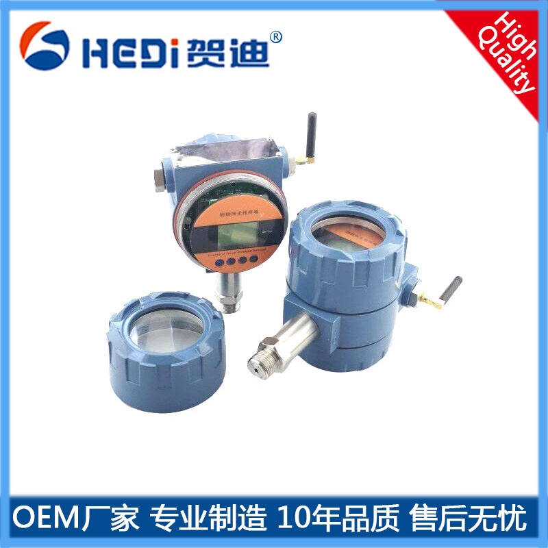 賀迪HDP204無(wú)線(xiàn)壓力傳感器（數顯型）電池供電3.6VDC GPRS網(wǎng)絡(luò )傳輸