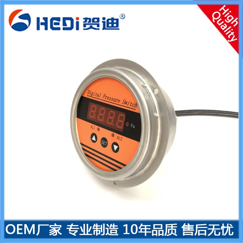 兩路繼電器開(kāi)關(guān)量輸出4~20mA信號供電24VDCHDP802SZ賀迪智能壓差控制器